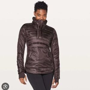 Lululemon Down For A Run Pullover Black Cherry Size 6 EUC